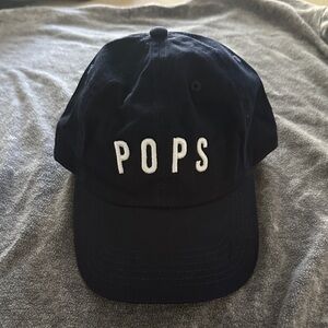 Brand new Navy Blue 'POPS' Embroidered Adjustable Baseball Cap
